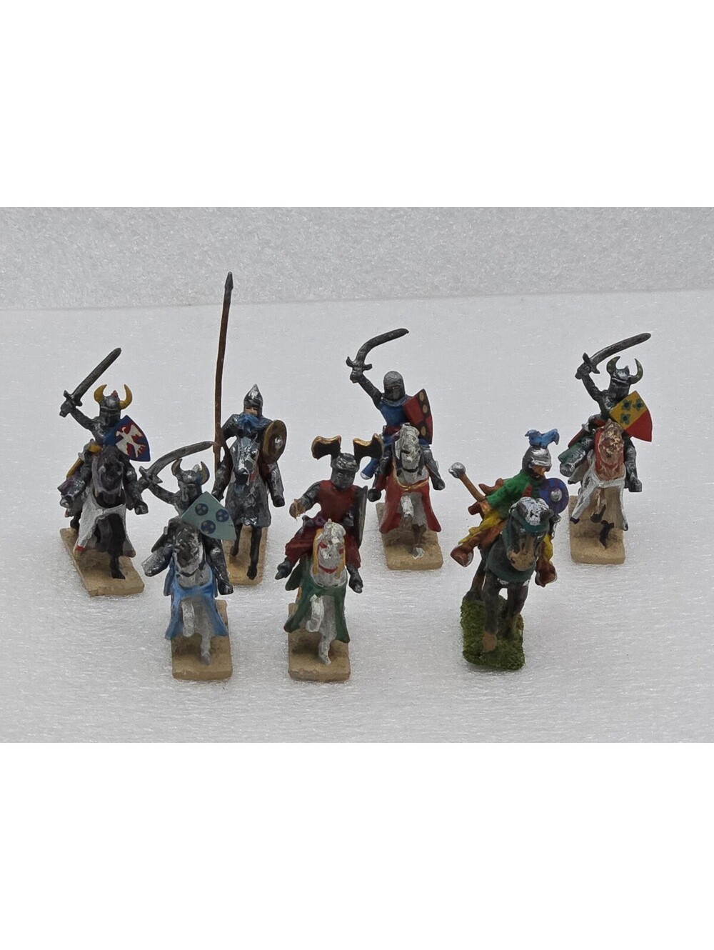 Lot Of 7 Vintage 1977 Heritage Metal Medieval Cavalry Lot Old School D&D